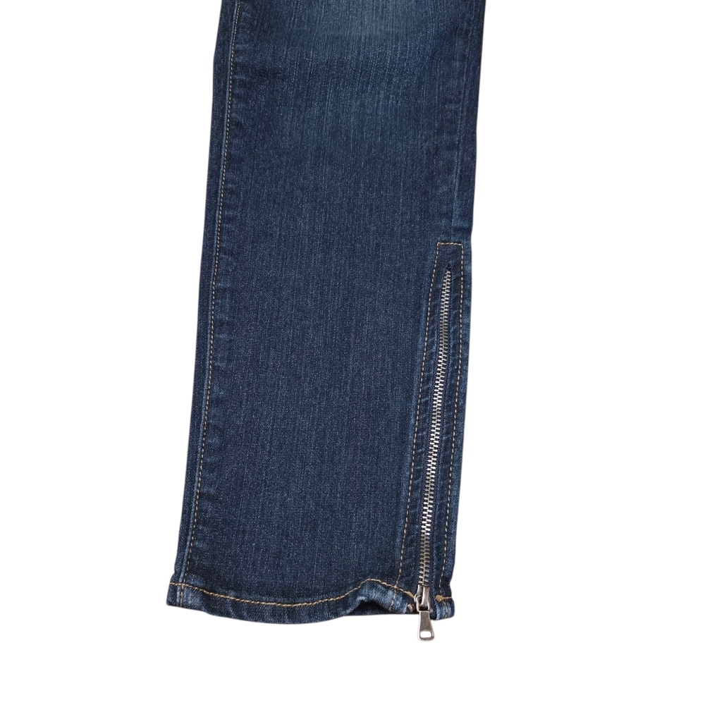 Paige Ankle Zipper Women's Blue Skinny Jeans Slim Size 31 - Picture 3 of 12